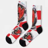 VALENTINE SKULL SOCKEN (Linkes Detail)