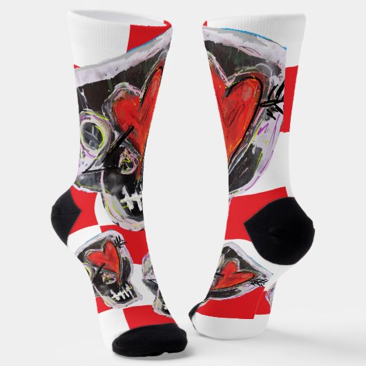 VALENTINE SKULL SOCKEN (Gewinkelt)