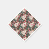 Valentine Sloth Pattern Serviette (Ecke)