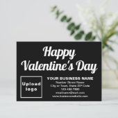 Valentine Small Black Flat Grußkarte Karte (Stehend Vorderseite)