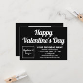 Valentine Small Black Flat Grußkarte Karte (Vorderseite/Rückseite Beispiel)
