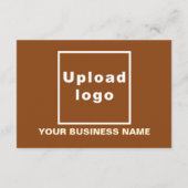 Valentine Small Brown Flat Grußkarte für Unternehm Karte (Rückseite)