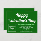 Valentine Small Green Flat Card (Vorne/Hinten)