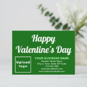 Valentine Small Green Flat Card (Stehend Vorderseite)