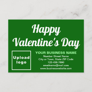Valentine Small Green Flat Card