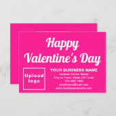 Valentine Small Pink Flat Card (Vorne/Hinten)