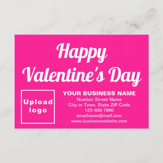 Valentine Small Pink Flat Card (Vorderseite)
