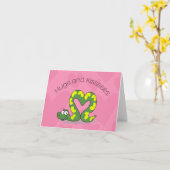 Valentine Snake Karte (Gelbe Blume)