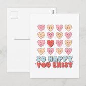 Valentine so glücklich, dass Sie existieren Postkarte (Vorne/Hinten)