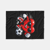 Valentine Soccer Heart Drip Srt Love Valentines Da Fleecedecke (Vorderseite (Horizontal))