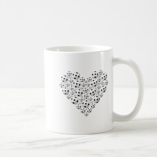 Valentine Soccer Heart Drip Srt Love Valentines Da Kaffeetasse (Rechts)