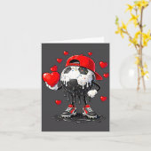 Valentine Soccer Heart Drip Srt Love Valentines Da Karte (Gelbe Blume)