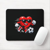 Valentine Soccer Heart Drip Srt Love Valentines Da Mousepad (Mit Mouse)