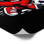 Valentine Soccer Heart Drip Srt Love Valentines Da Poster (Ecke)