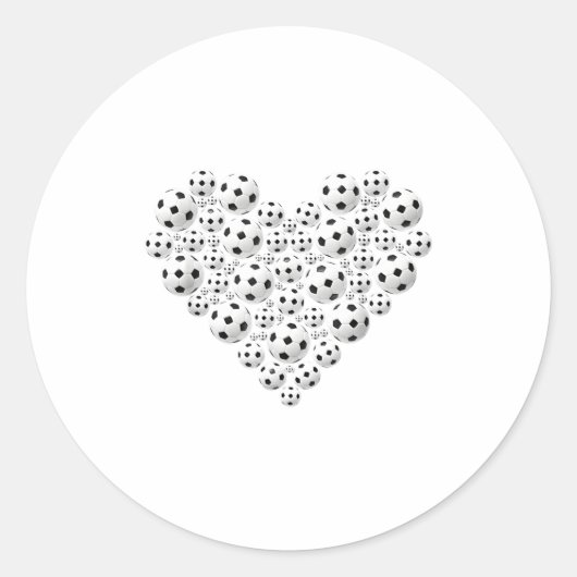 Valentine Soccer Heart Drip Srt Love Valentines Da Runder Aufkleber (Vorderseite)