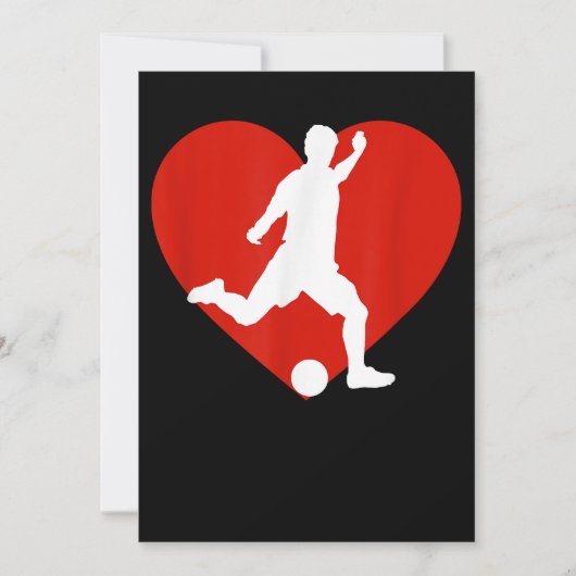 Valentine Soccer Player Valentine's Day Soccer Hea Einladung (Vorderseite)