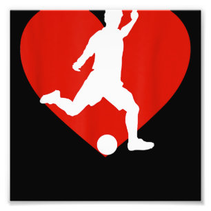 Valentine Soccer Player Valentine's Day Soccer Hea Fotodruck
