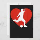 Valentine Soccer Player Valentine's Day Soccer Hea Save The Date (Vorderseite)