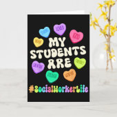 Valentine Social Worker Life Affirmations Hearts T Karte (Gelbe Blume)