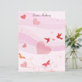 Valentine Soft Hearts Butterfells Stationärpapier (Stehend Vorderseite)