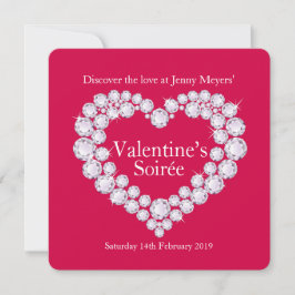 Valentine soirée diamonds herz Partys lade Einladung