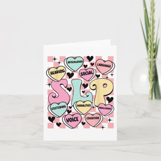 Valentine Speech Therapy Pathologin Heart Candy S Karte (Vorderseite)