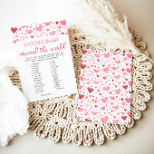 Valentine Sprichwort Baby Rund um das Weltspiel Einladung