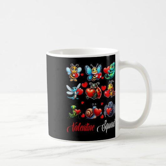 Valentine Squad Insects Bee Butterfly Ladybug Hold Kaffeetasse (Rechts)