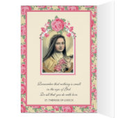 Valentine St. Therese Catholic Religious Pink Rose (Innen (Links))