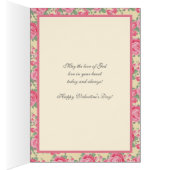 Valentine St. Therese Catholic Religious Pink Rose (Innen (Rechts))