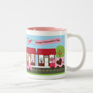 Valentine-Straßen-personalisierte Tasse