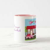 Valentine-Straßen-personalisierte Tasse (Mittel)