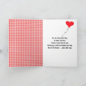 Valentine Strichmännchen Girl mit Sprechblase Karte (Innenseite)