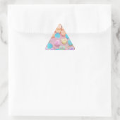 Valentine Süßwarenherzen Dreieckiger Aufkleber (Tasche)