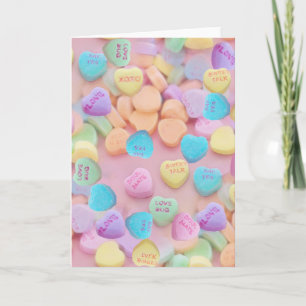 Valentine Süßwarenherzen Feiertagskarte