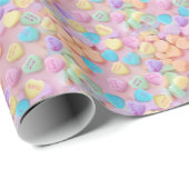 Valentine Süßwarenherzen Geschenkpapier (Rolleneckpunkt)