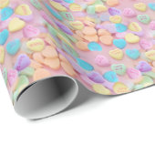 Valentine Süßwarenherzen Geschenkpapier (Rolleneckpunkt)