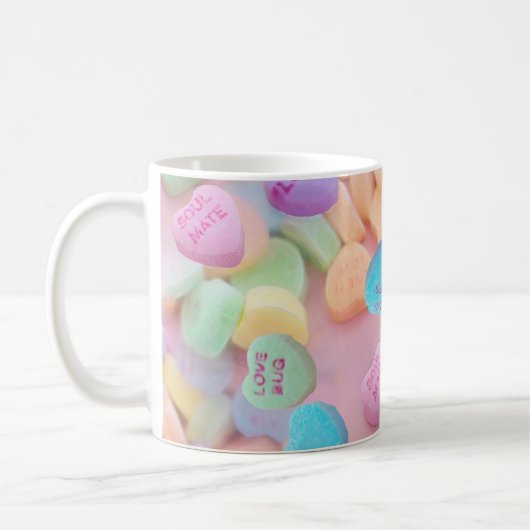 Valentine Süßwarenherzen Kaffeetasse (Links)