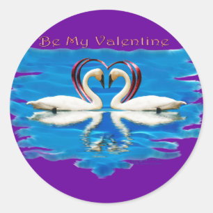 Valentine Swan Collection Runder Aufkleber