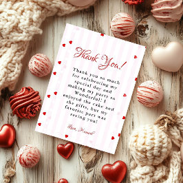 Valentine Sweatheart birthday Thank You card Einladung