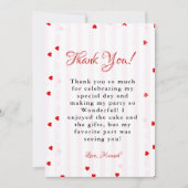 Valentine Sweatheart birthday Thank You card Einladung (Vorderseite)