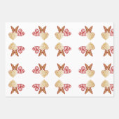 Valentine Sweeping Heavy Butterfly Flora Goldene K Geschenkpapier Set (Vorderseite 2)
