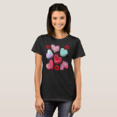 Valentine Sweet Candy Heart Kiss Lips Happy Valent T-Shirt (Vorne ganz)