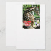 Valentine Sweetest Day Giraffe Briefpapier (Vorne/Hinten)