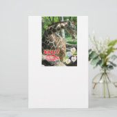 Valentine Sweetest Day Giraffe Briefpapier (Stehend Vorderseite)