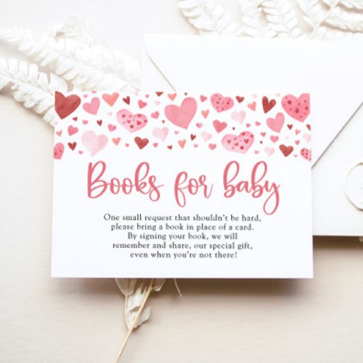 Valentine Sweetheart Baby Showbücher für Baby Begleitkarte