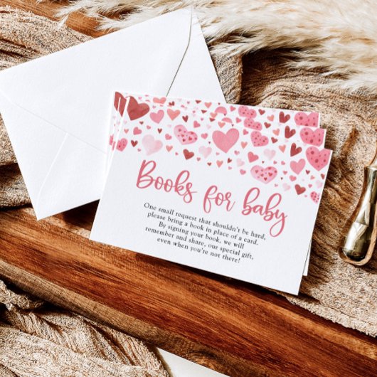 Valentine Sweetheart Baby Showbücher für Baby Begleitkarte
