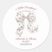Valentine Sweetheart Baby Shower Runder Aufkleber (Vorderseite)