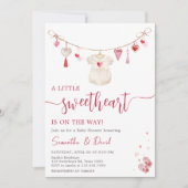 Valentine Sweetheart Babydusche Einladung (Vorderseite)