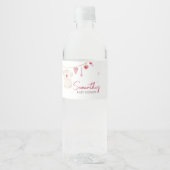 Valentine Sweetheart Babydusche Wasserflaschenetikett (Vorderseite)
